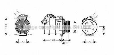 AVA QUALITY COOLING bwk306 -  Компрессор, кондиционер
